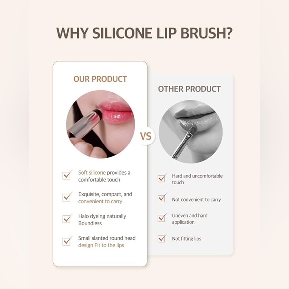 🖌️Studio 17 Silicone Lip Brush - Black, portable, best used w/ jelly pots (Fwee) - Picture 3 of 12